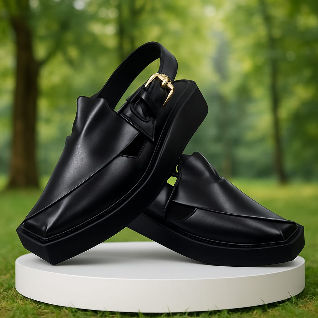 Khan's Wear - Kaptaan Chappal Men's - Black